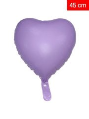 Kalp Makaron Balon 45cm - Mor