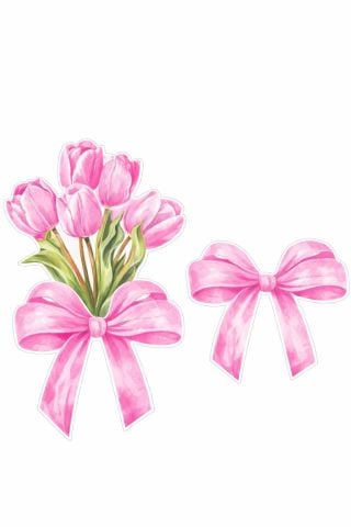 Kart 50 adet Pembe Lale