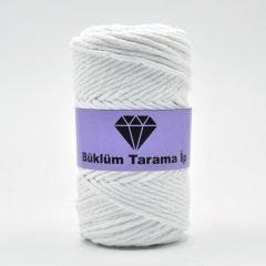 Tek Büküm Makrome İpi (3mm - 250gr) Beyaz