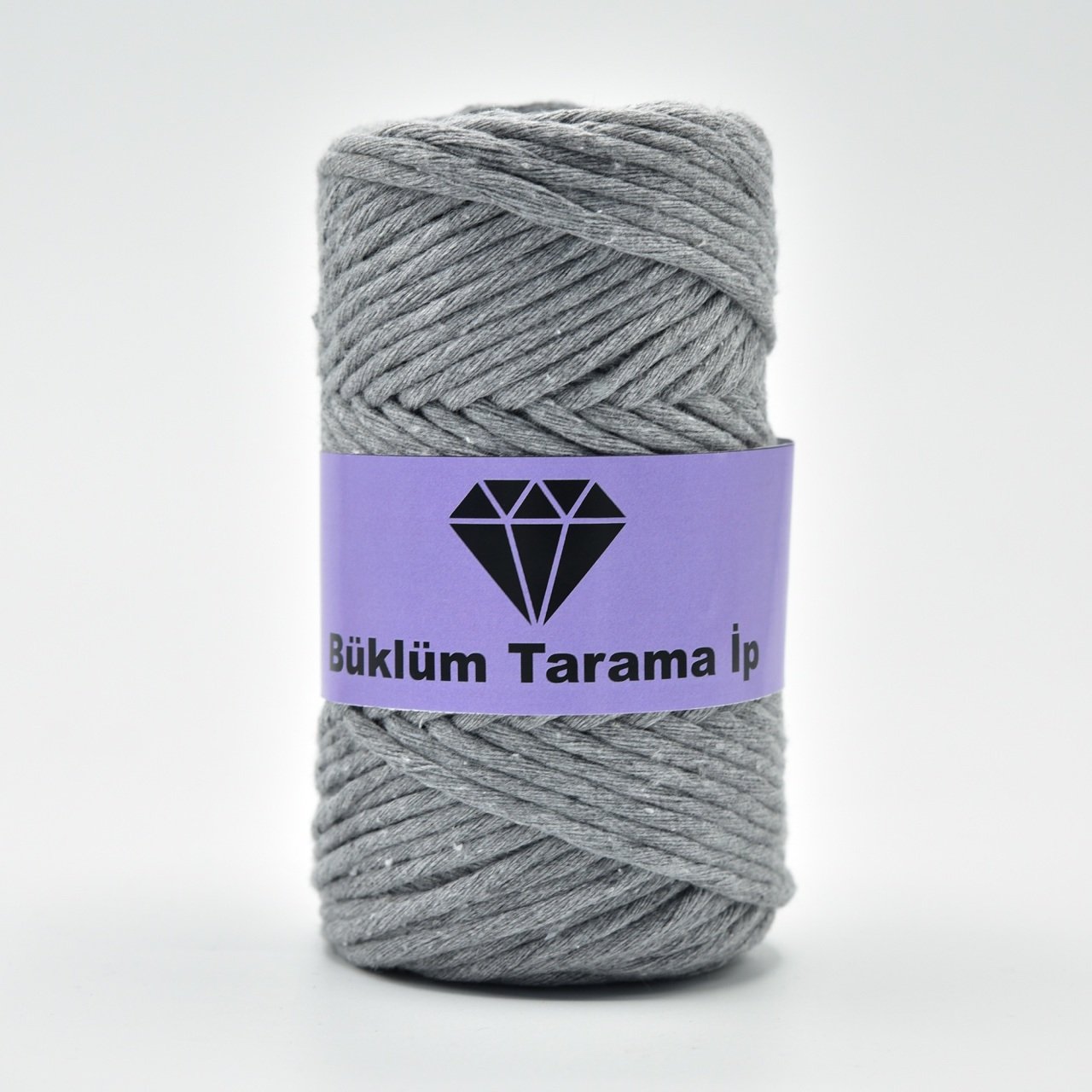 Tek Büküm Makrome İpi (3mm - 250gr) Gri