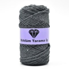 Tek Büküm Makrome İpi (3mm - 250gr) Koyu Gri