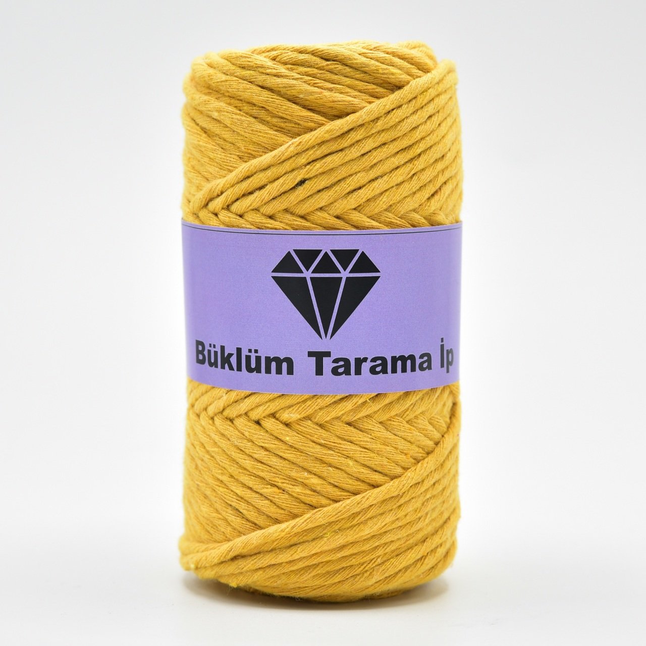 Tek Büküm Makrome İpi (3mm - 250gr) Hardal Sarısı