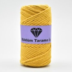 Tek Büküm Makrome İpi (3mm - 250gr) Hardal Sarısı