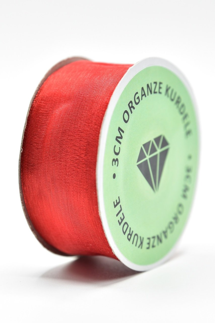 Organze Kurdele 3cm Kırmızı