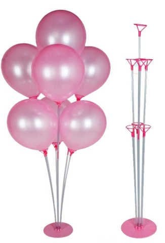 Balon Standı - 7 Çubuklu (75cm) Pembe