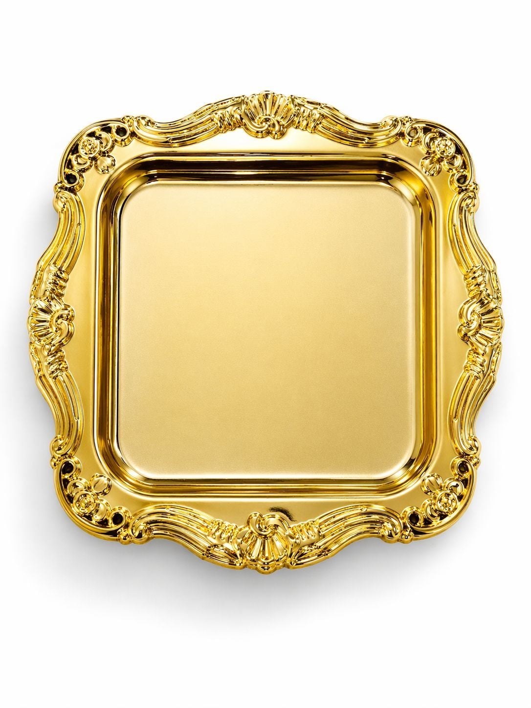 Hediyelik Mini Tepsi 12 adet Gold - Kare 2