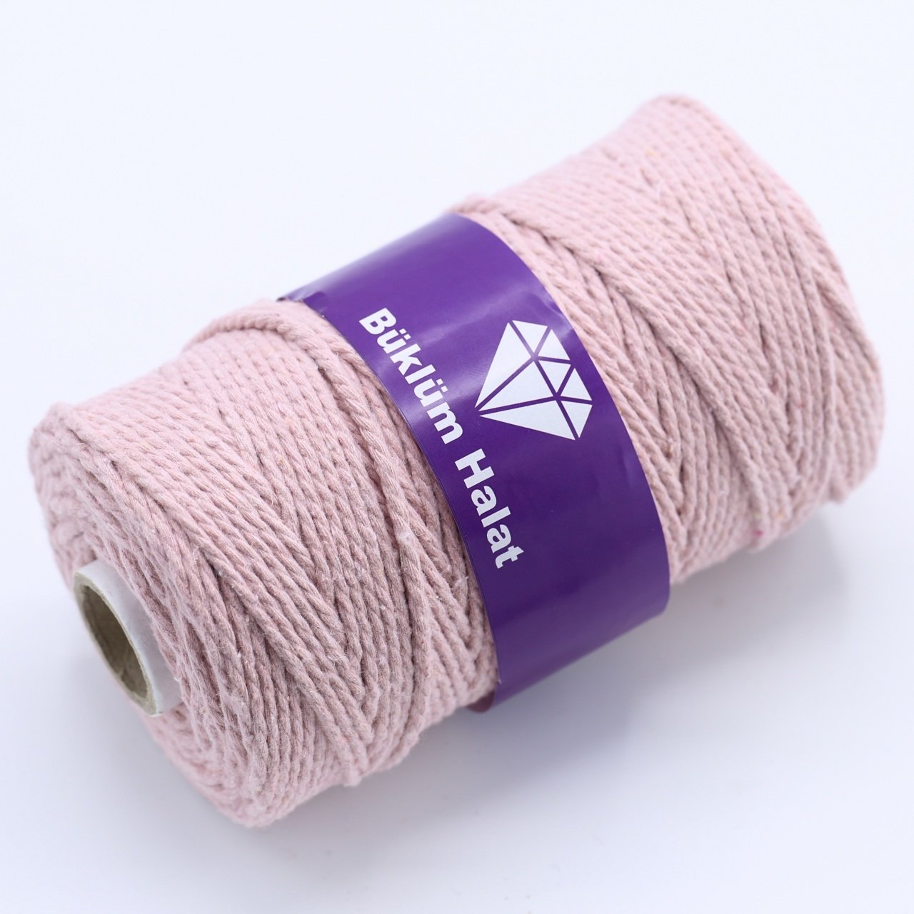 İki Büküm Makrome İpi (3mm - 500gr) Pudra
