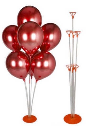 Balon Standı - 7 Çubuklu (75cm) Kırmızı
