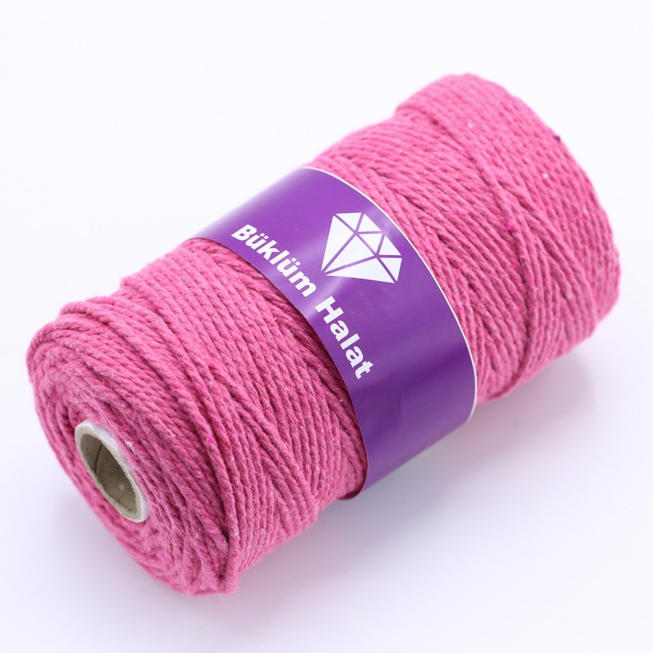 İki Büküm Makrome İpi (3mm - 500gr) Fuşya