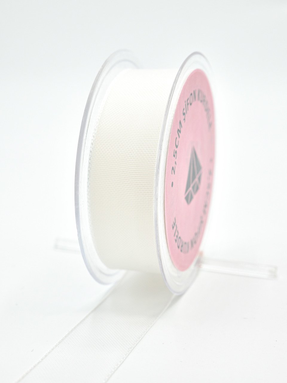 Şifon Kurdele 2.5cm Beyaz