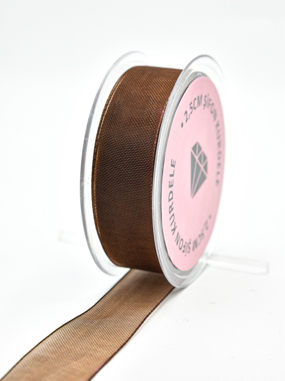 Şifon Kurdele 2.5cm Kahve