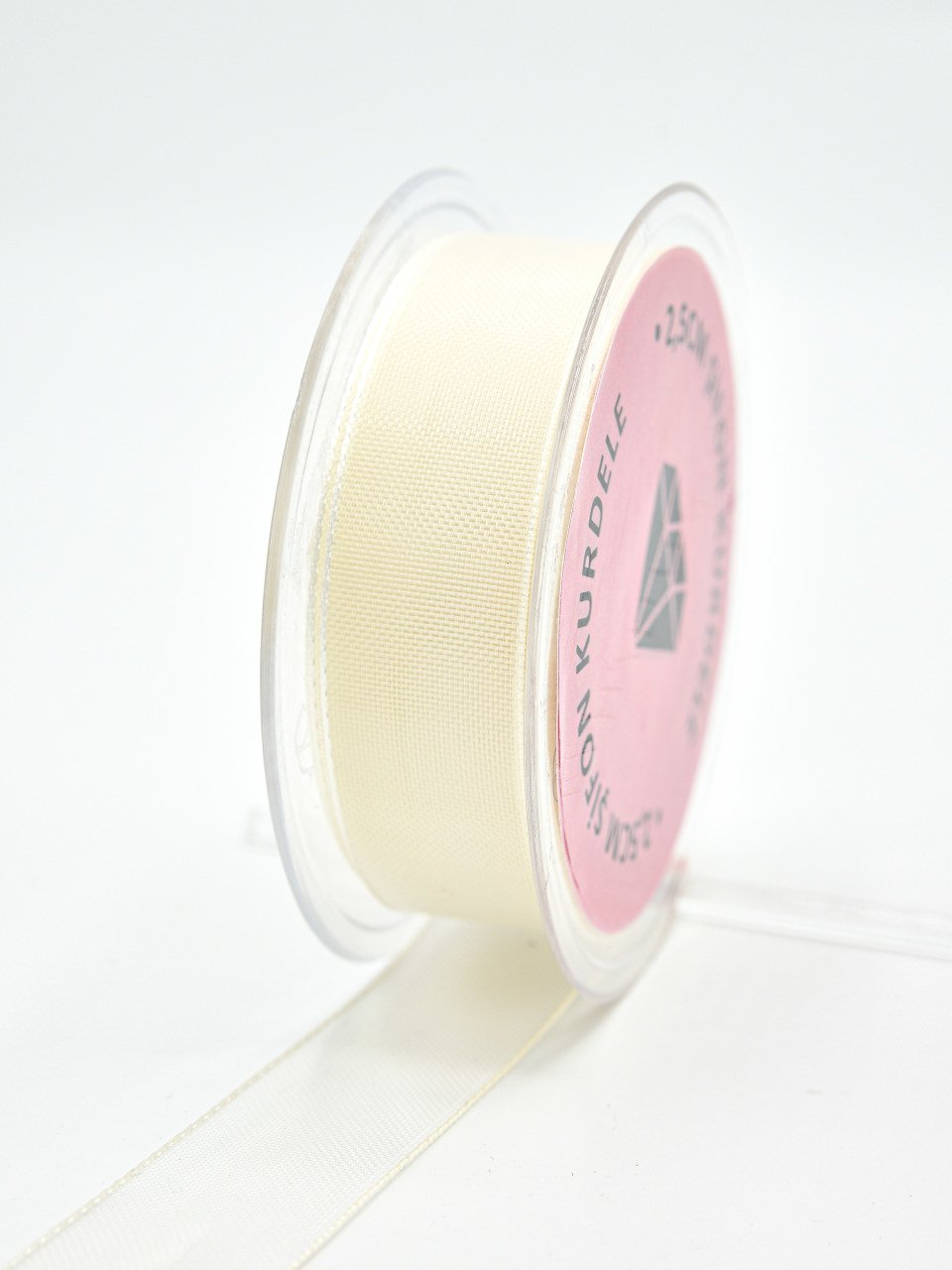 Şifon Kurdele 2.5cm Krem