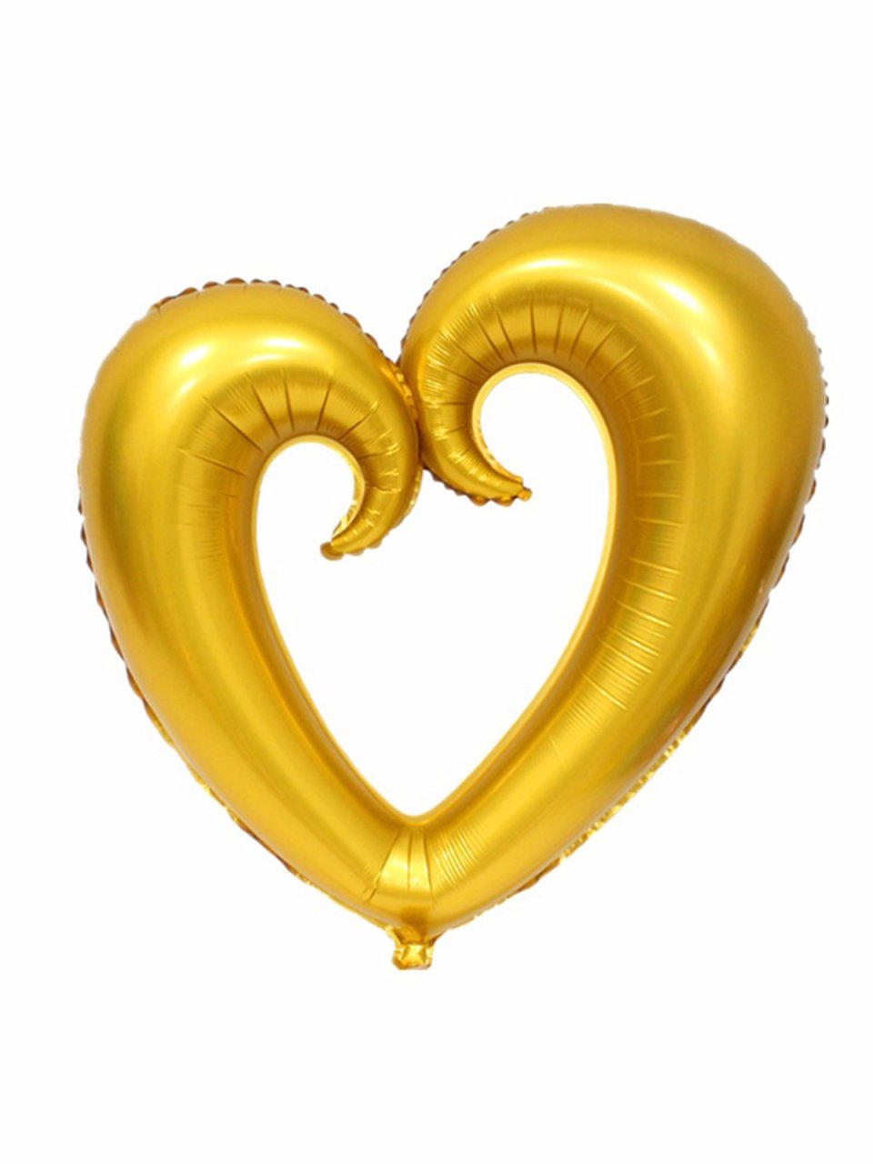 Ortası Boş Kalp Folyo Balon 100cm - Altın