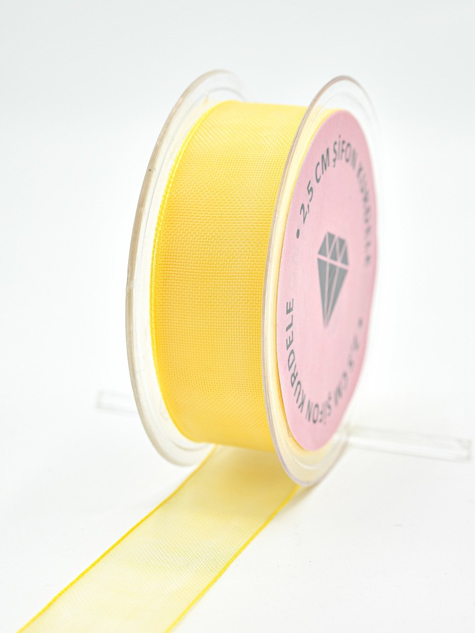 Şifon Kurdele 2.5cm Sarı
