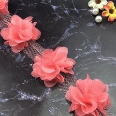 Lazer Kesim Şifon Çiçek (120 adet) Narçiçeği