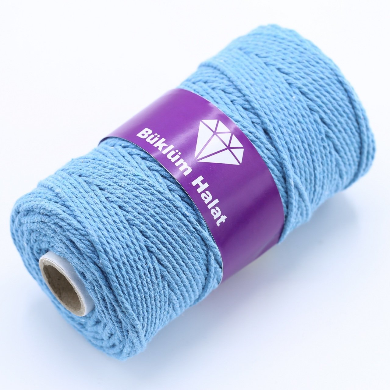İki Büküm Makrome İpi (3mm - 500gr) Turkuaz