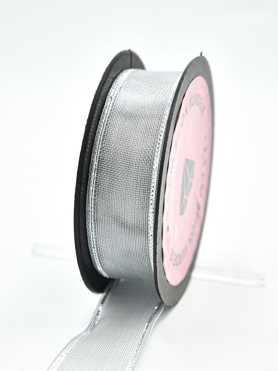 Şifon Kurdele 2.5cm Gümüş Simli