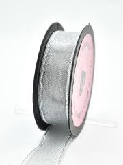 Şifon Kurdele 2.5cm Gümüş Simli