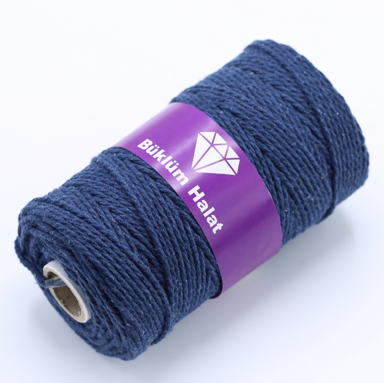 İki Büküm Makrome İpi (3mm - 500gr) Jean Mavisi