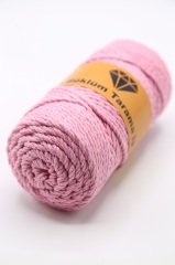 Üç Büküm Makrome İpi (3mm - 250gr) Pembe