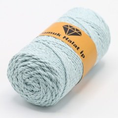 Üç Büküm Makrome İpi (3mm - 250gr) Açık Mavi