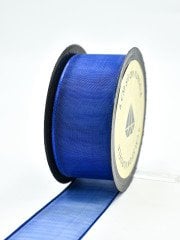 Şifon Kurdele 4cm Saks Mavisi