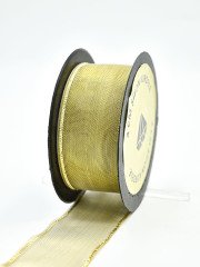 Şifon Kurdele 4cm Altın Simli