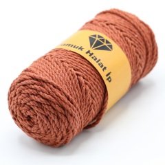 Üç Büküm Makrome İpi (3mm - 250gr) Kiremit