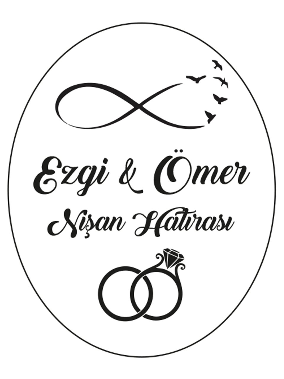 Hediye Şeffaf Epoksi Etiket 14