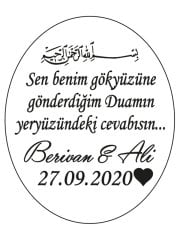 Hediye Şeffaf Epoksi Etiket 15