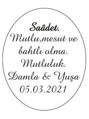 Hediye Şeffaf Epoksi Etiket 16