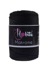 Polyester Makrome El Örgü ipi Siyah