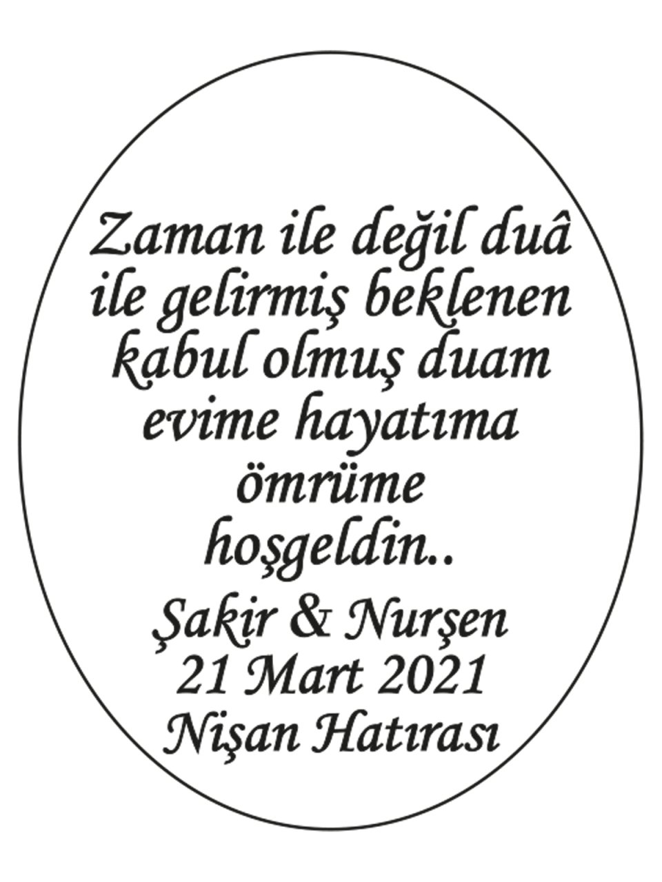 Hediye Şeffaf Epoksi Etiket 21