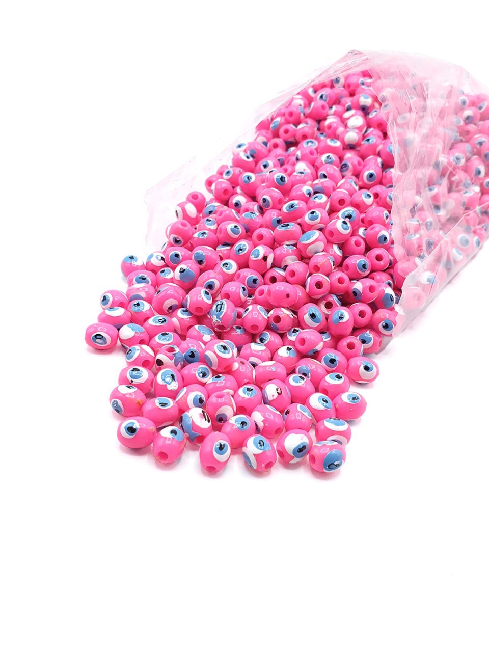 Delikli Nazar Boncuğu 500 adet Pembe