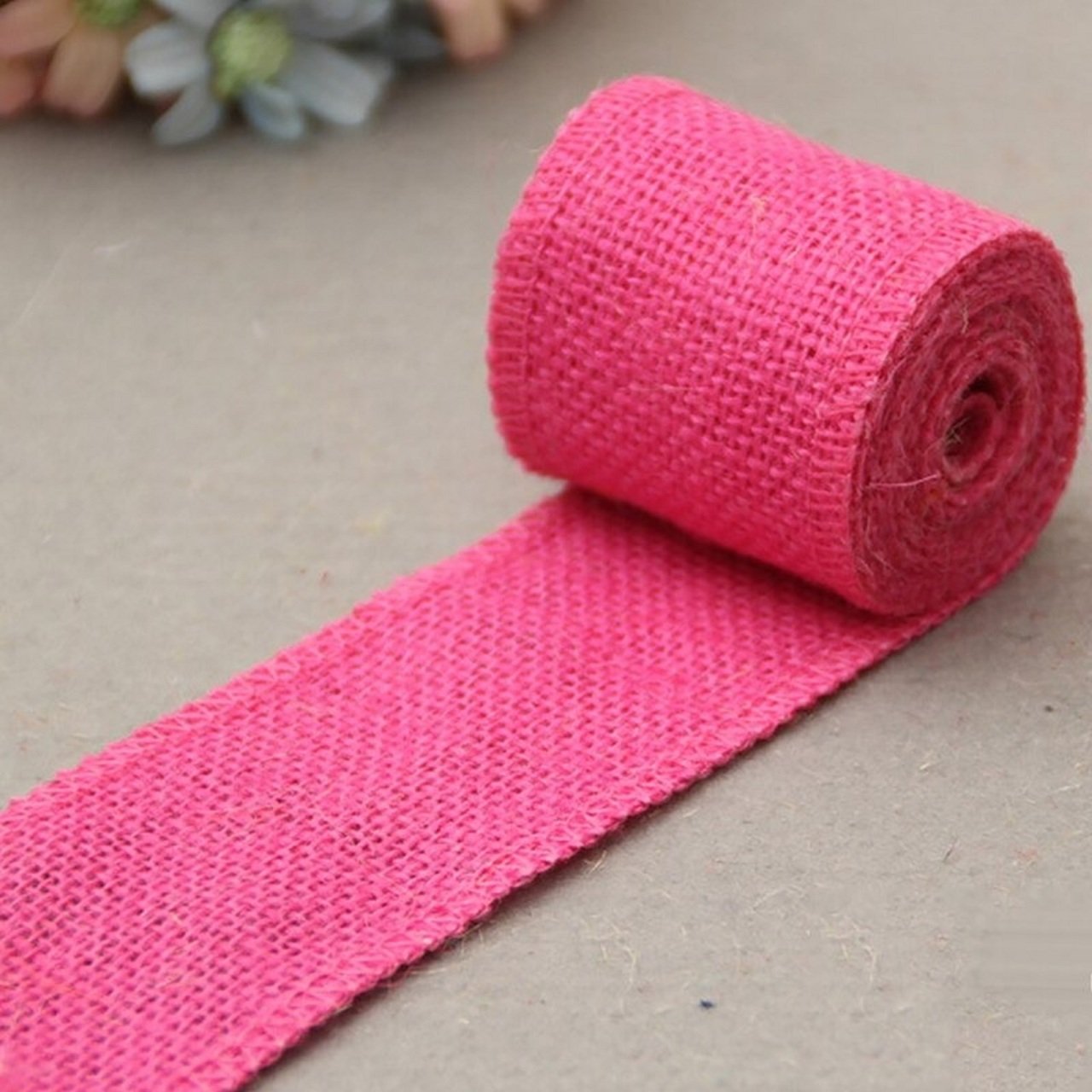 Renkli Jüt Kurdele 2 metre Fuşya