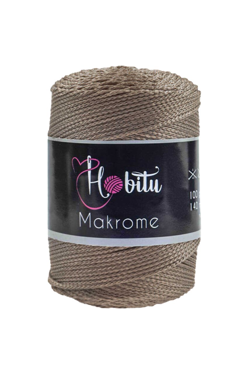 Polyester Makrome El Örgü ipi Bej