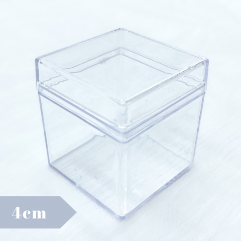 4cm Kare Kapaklı Mika Kutu (25 adet)