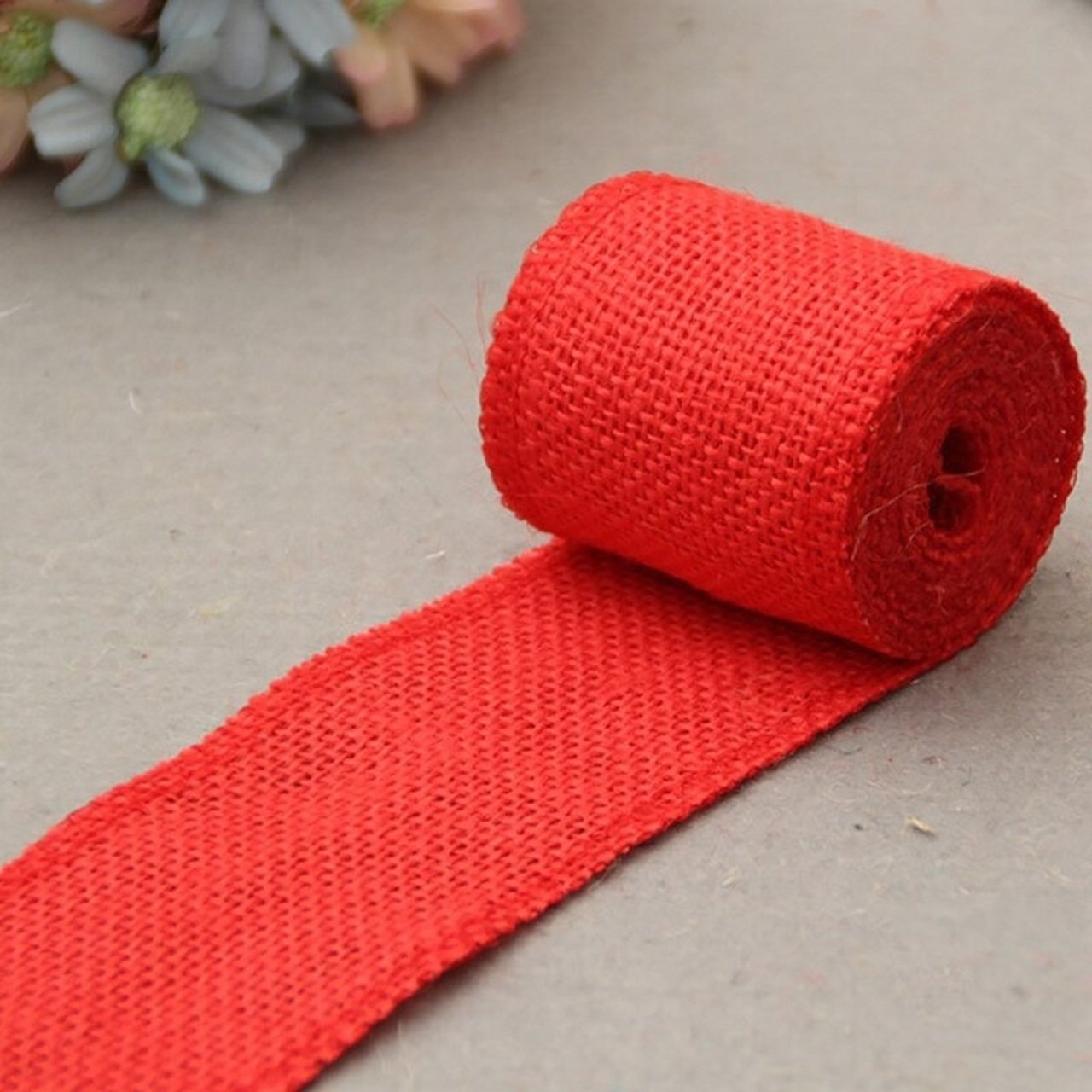 Renkli Jüt Kurdele 2 metre Kırmızı