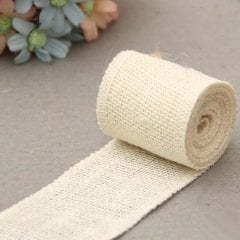 Renkli Jüt Kurdele 2 metre Krem