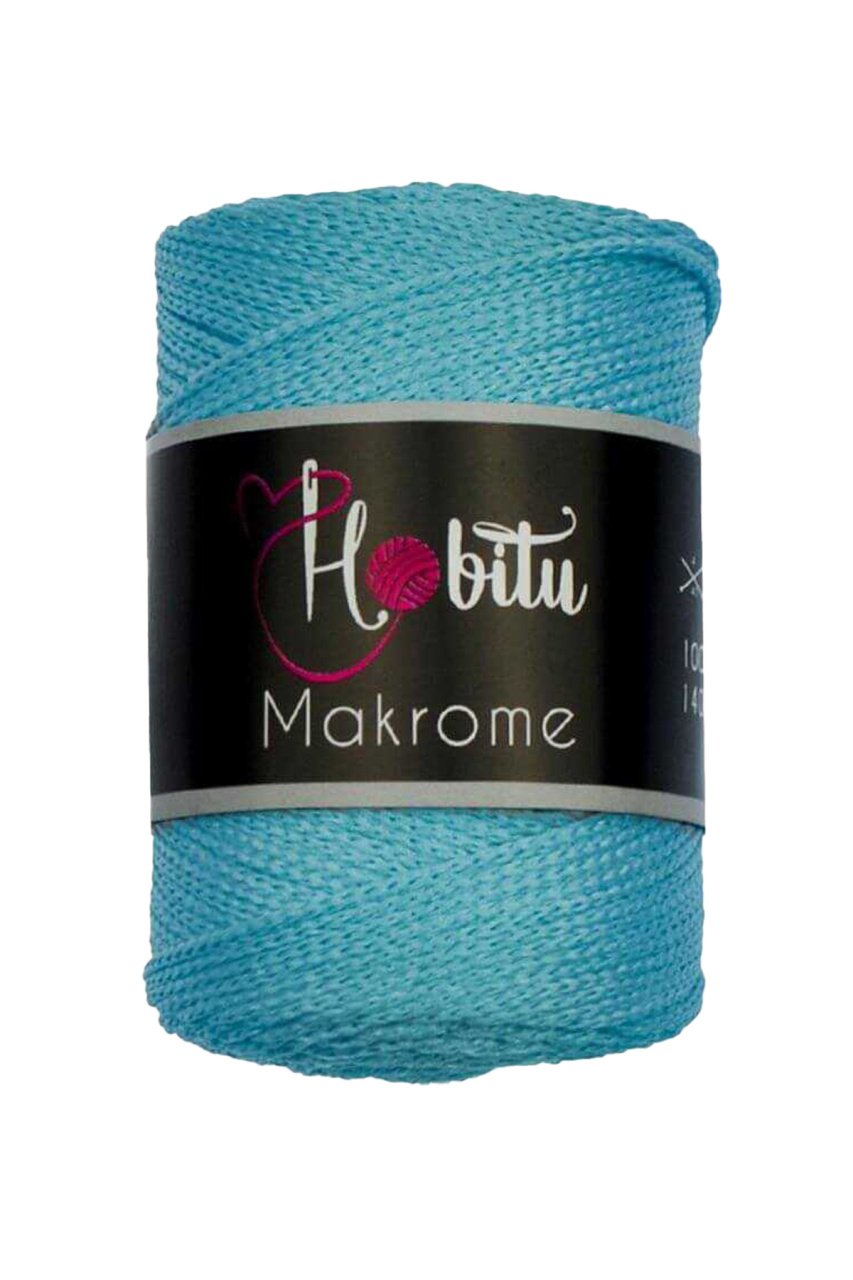 Polyester Makrome El Örgü ipi Turkuaz