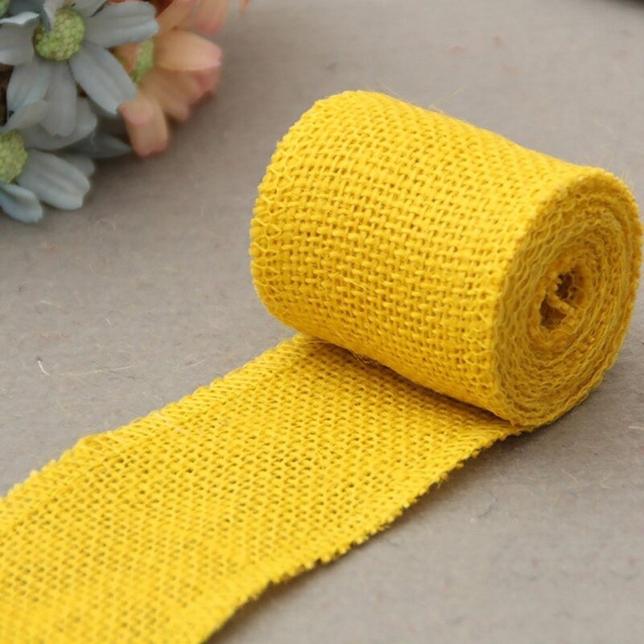 Renkli Jüt Kurdele 2 metre Sarı