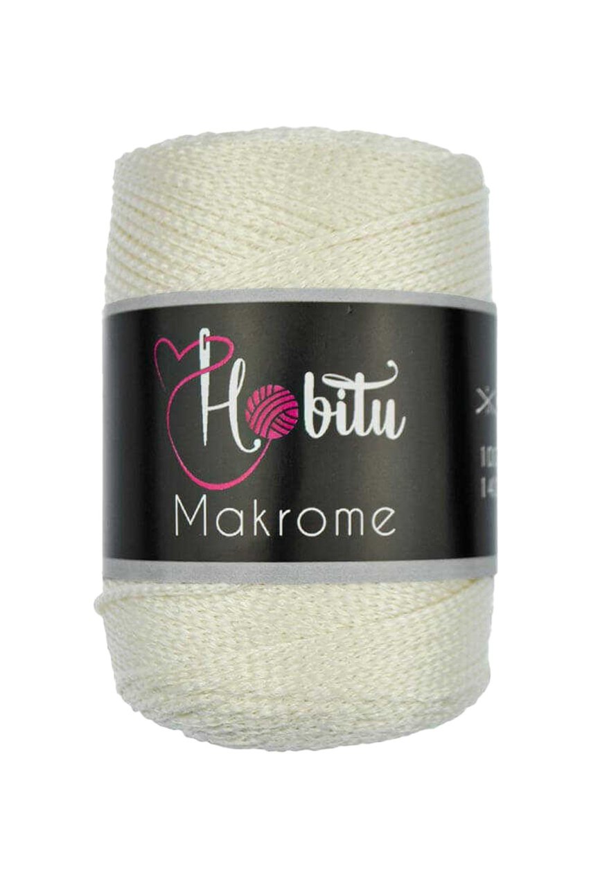 Polyester Makrome El Örgü ipi Vanilya