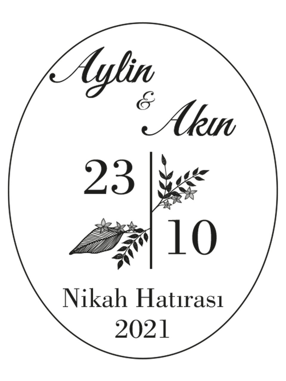 Hediye Şeffaf Epoksi Etiket 36
