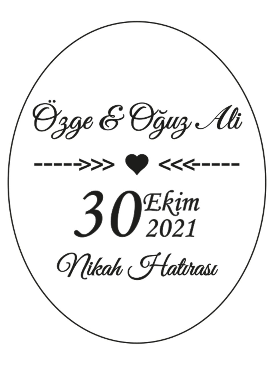 Hediye Şeffaf Epoksi Etiket 38