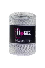 Polyester Makrome El Örgü ipi Açık Gri