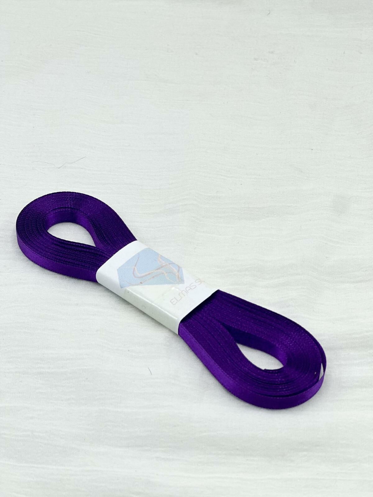 Saten Kurdele 6mm(10mt) Mor