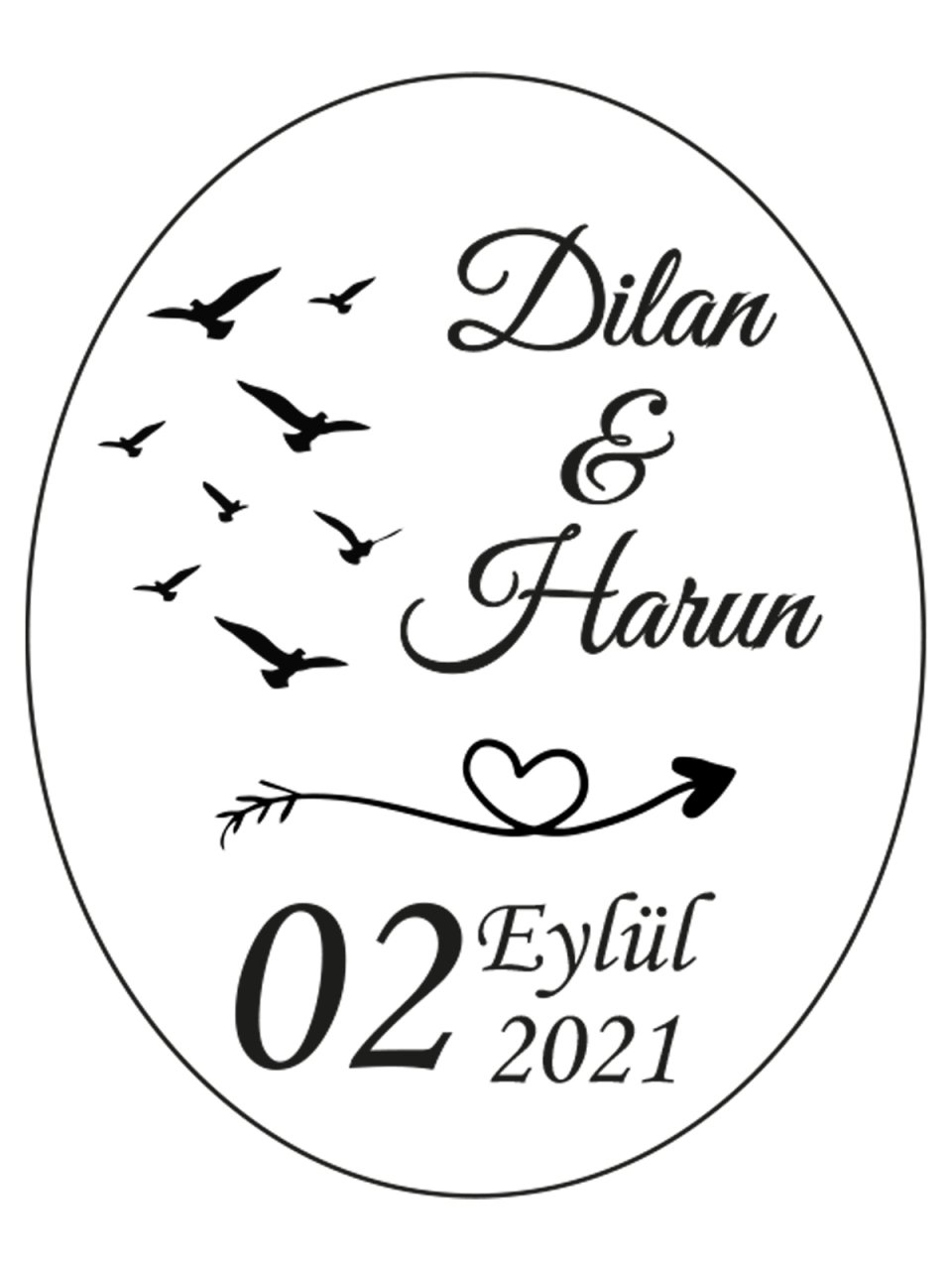 Hediye Şeffaf Epoksi Etiket 42