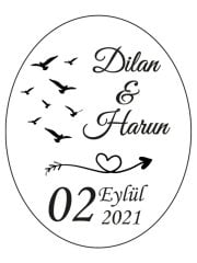 Hediye Şeffaf Epoksi Etiket 42
