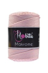 Polyester Makrome El Örgü ipi Soft Pembe