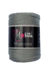 Polyester Makrome El Örgü ipi Gri